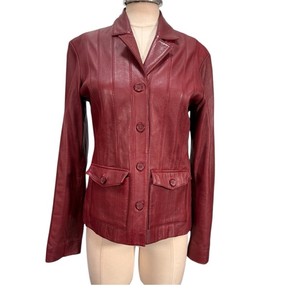Vintage Mossimo Leather Jacker Size Small - Picture 1 of 10